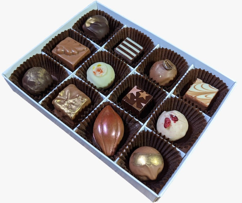 A gift box of handmade chocolates