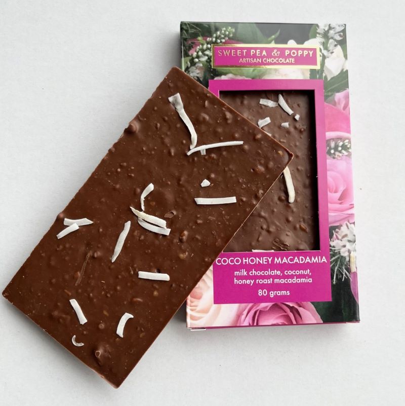 Coco Honey Macadamia Artisan Chocolate Bar