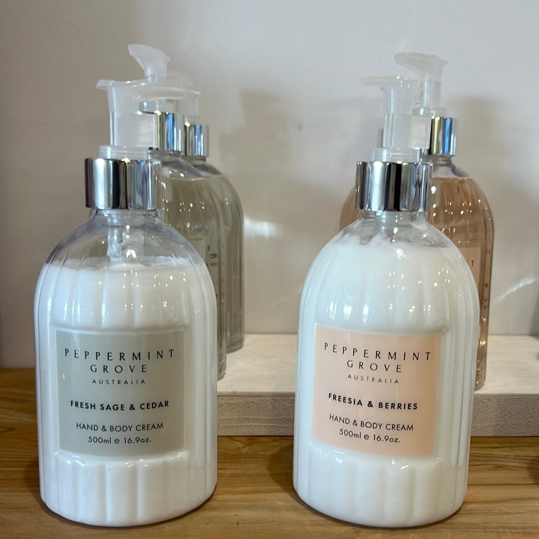 Peppermint grove body Wash and cream cafe